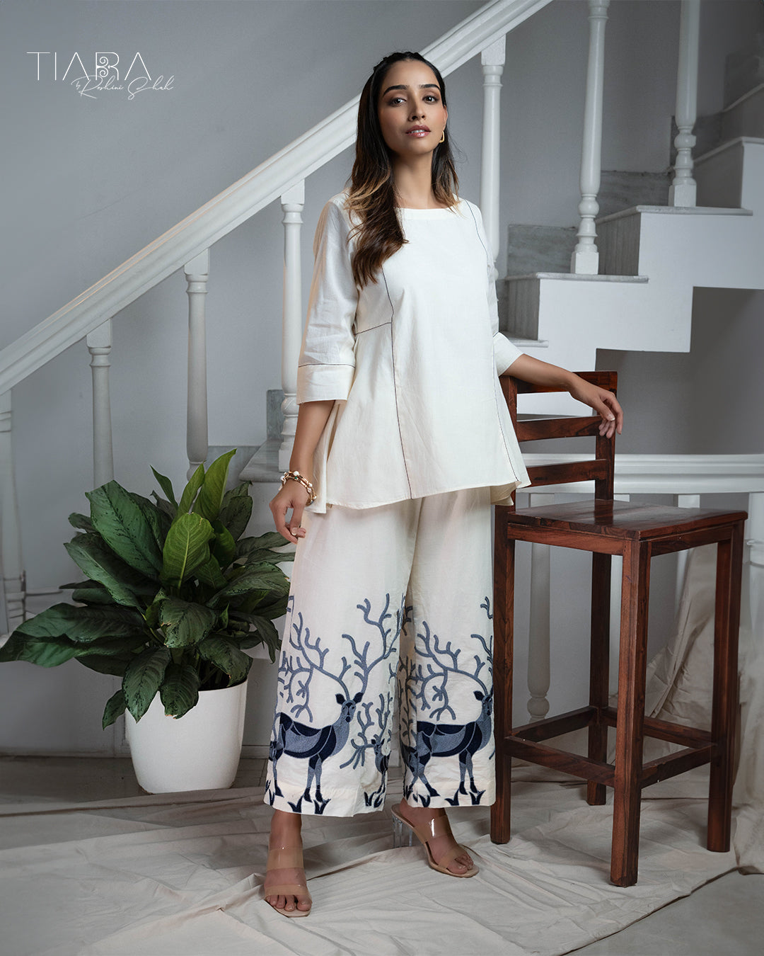 Sundaze Embroidered Tunic Co-ord Set