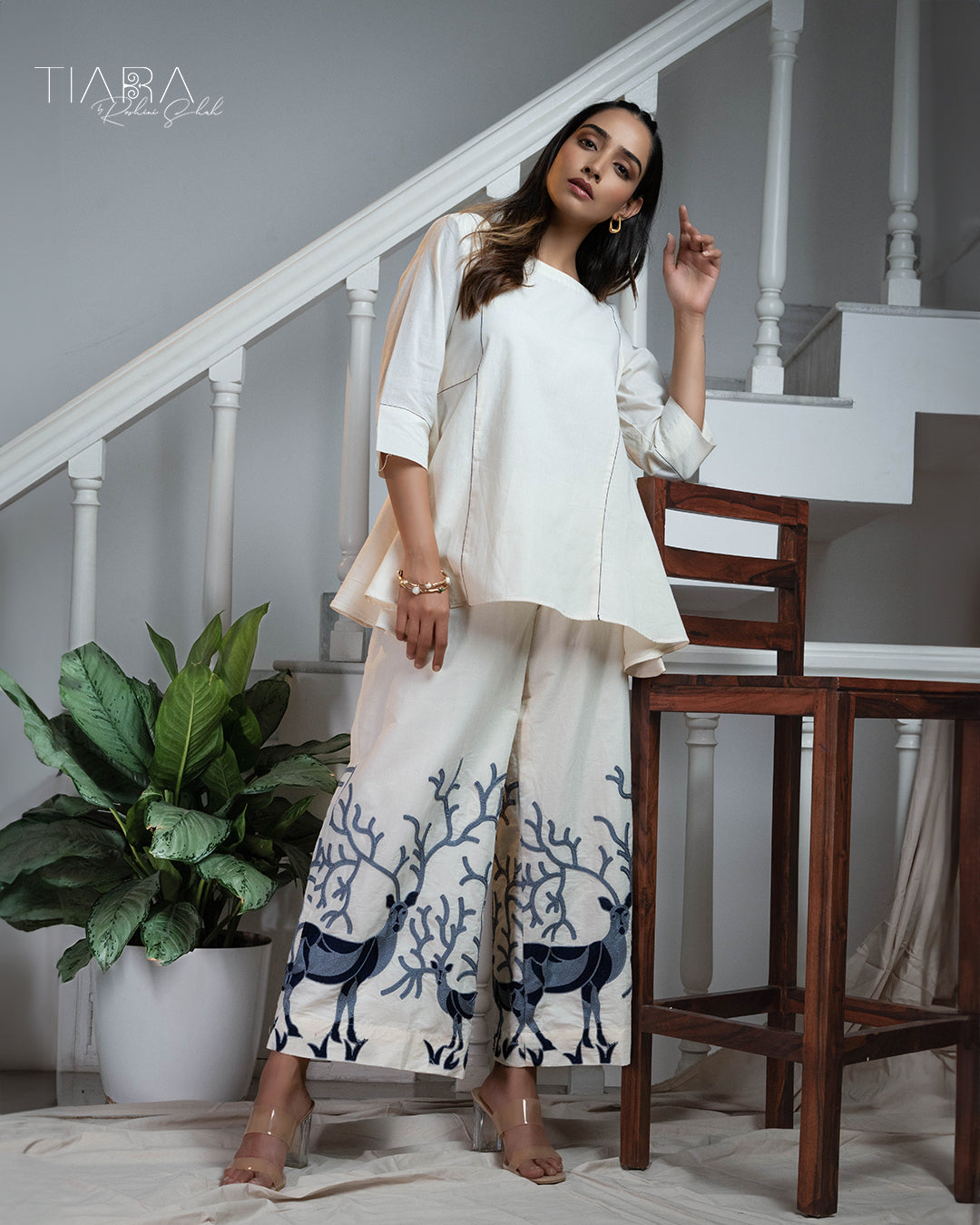 Sundaze Embroidered Tunic Co-ord Set