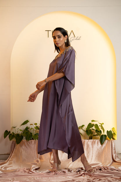 Purple and Gold Kaftan