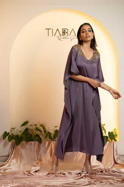 Purple and Gold Kaftan