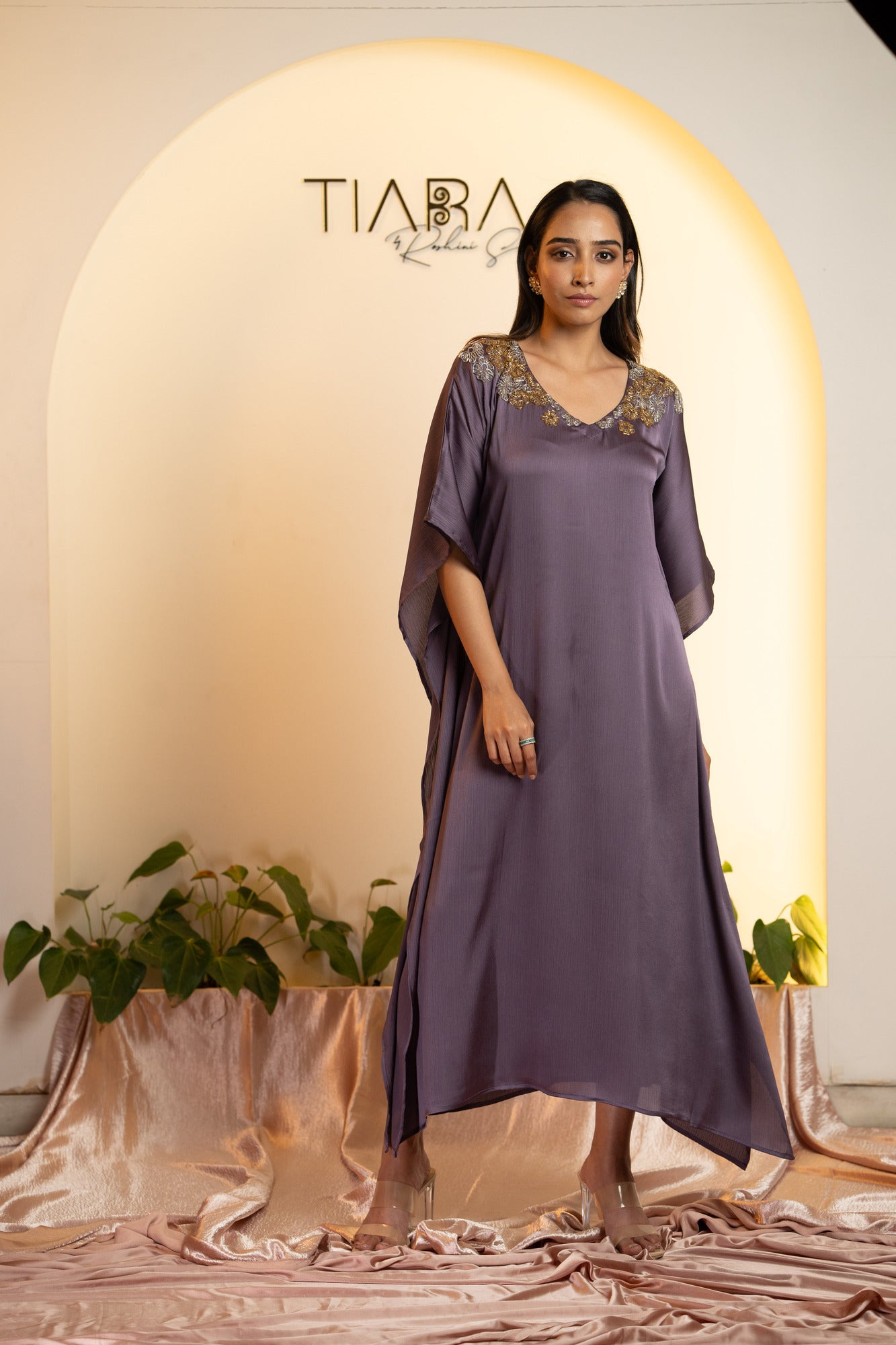 Purple and Gold Kaftan