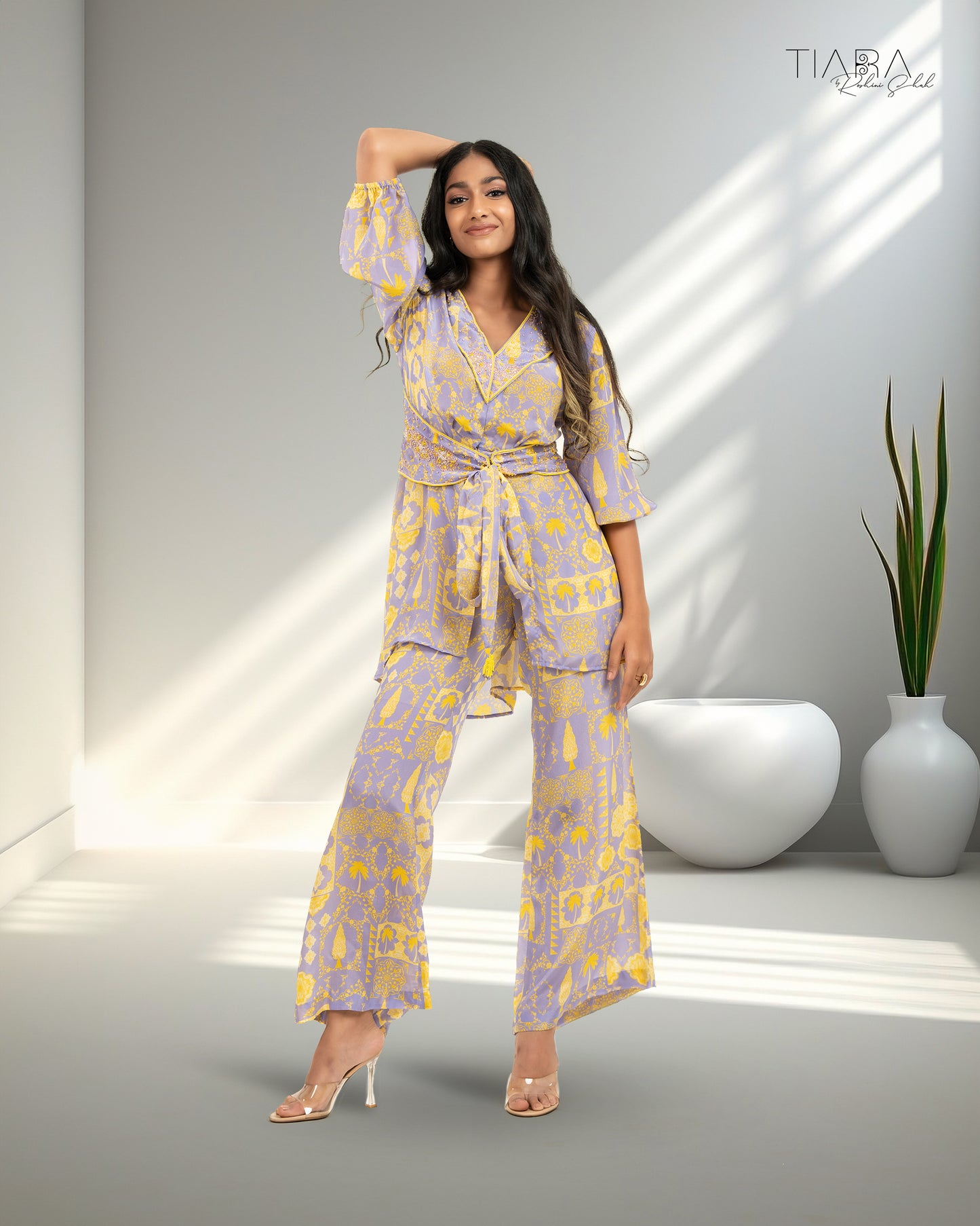 Tie-up Draped Co-ord Set