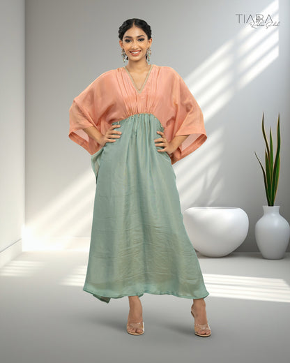 Kaari -  Kaftan (Pink & Green)