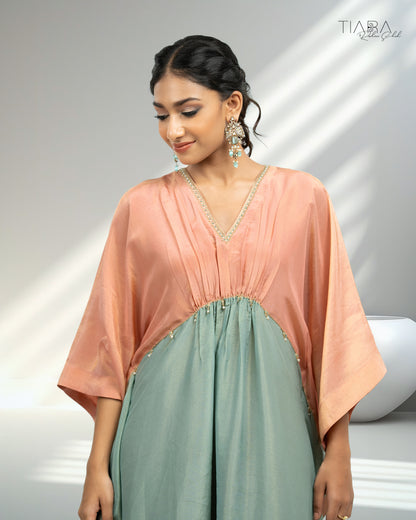 Kaari -  Kaftan (Pink & Green)