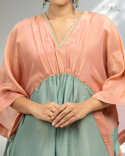 Kaari -  Kaftan (Pink & Green)