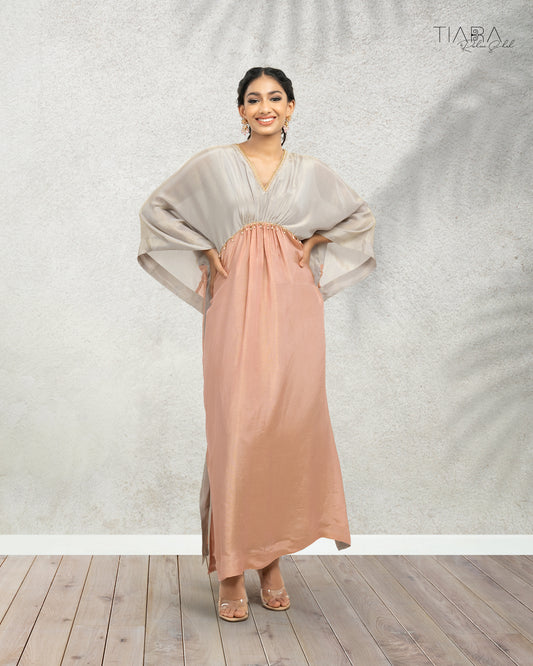 Kaari -  Kaftan (Pink & Grey)