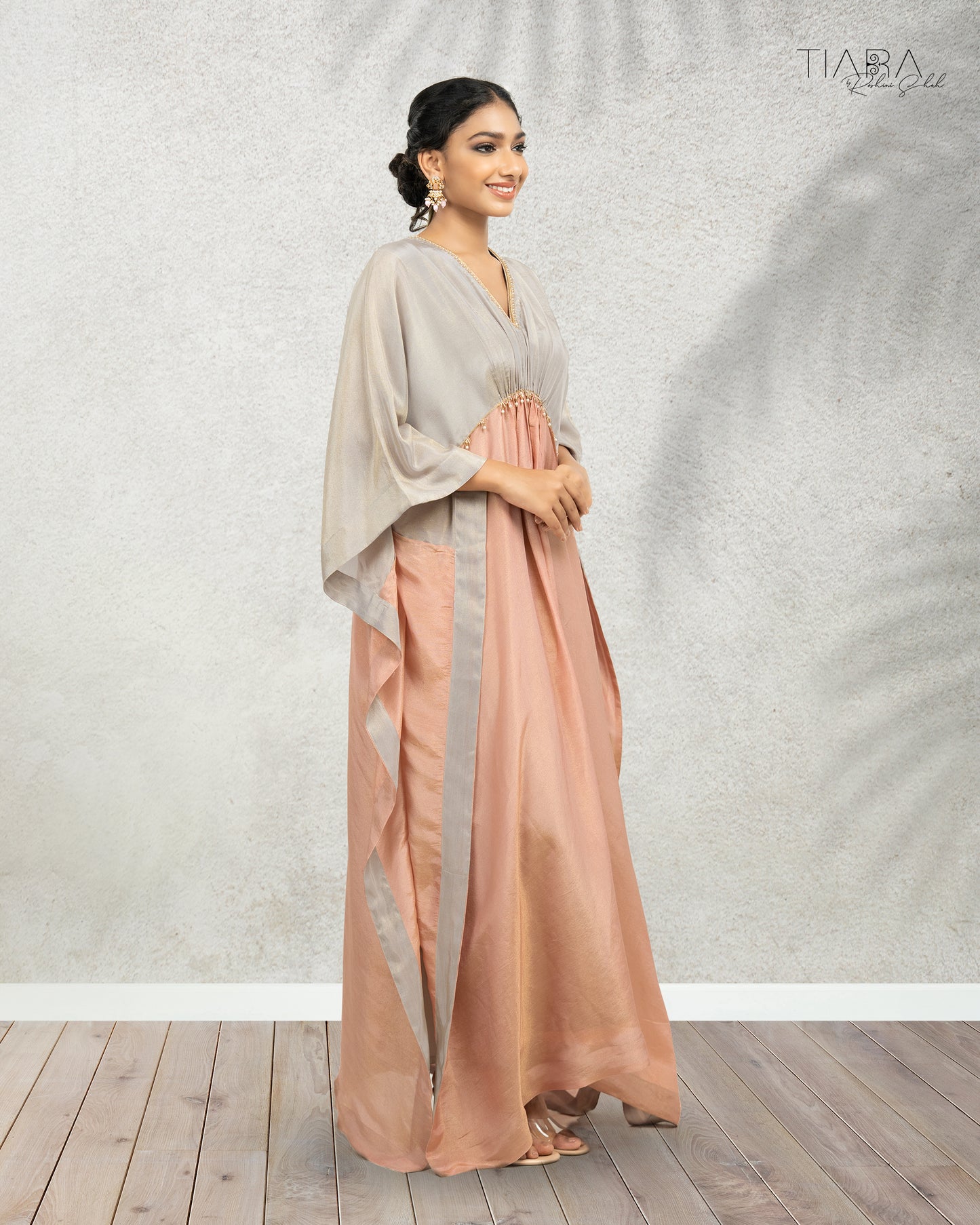 Kaari -  Kaftan (Pink & Grey)