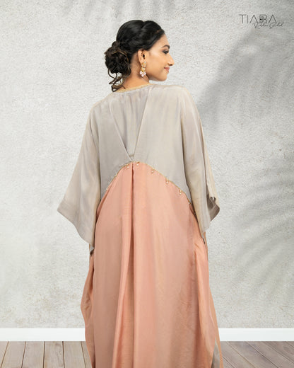 Kaari -  Kaftan (Pink & Grey)