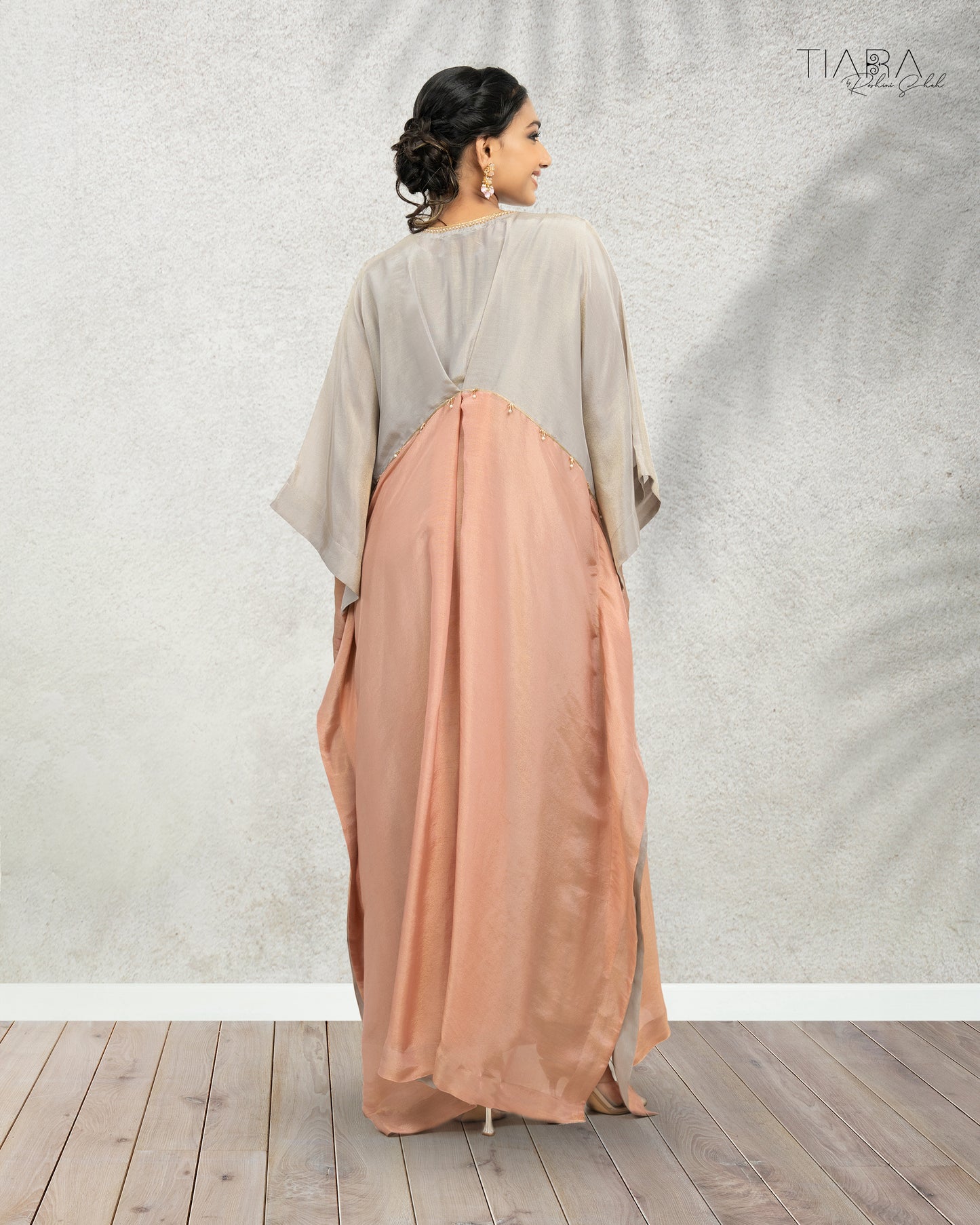 Kaari -  Kaftan (Pink & Grey)