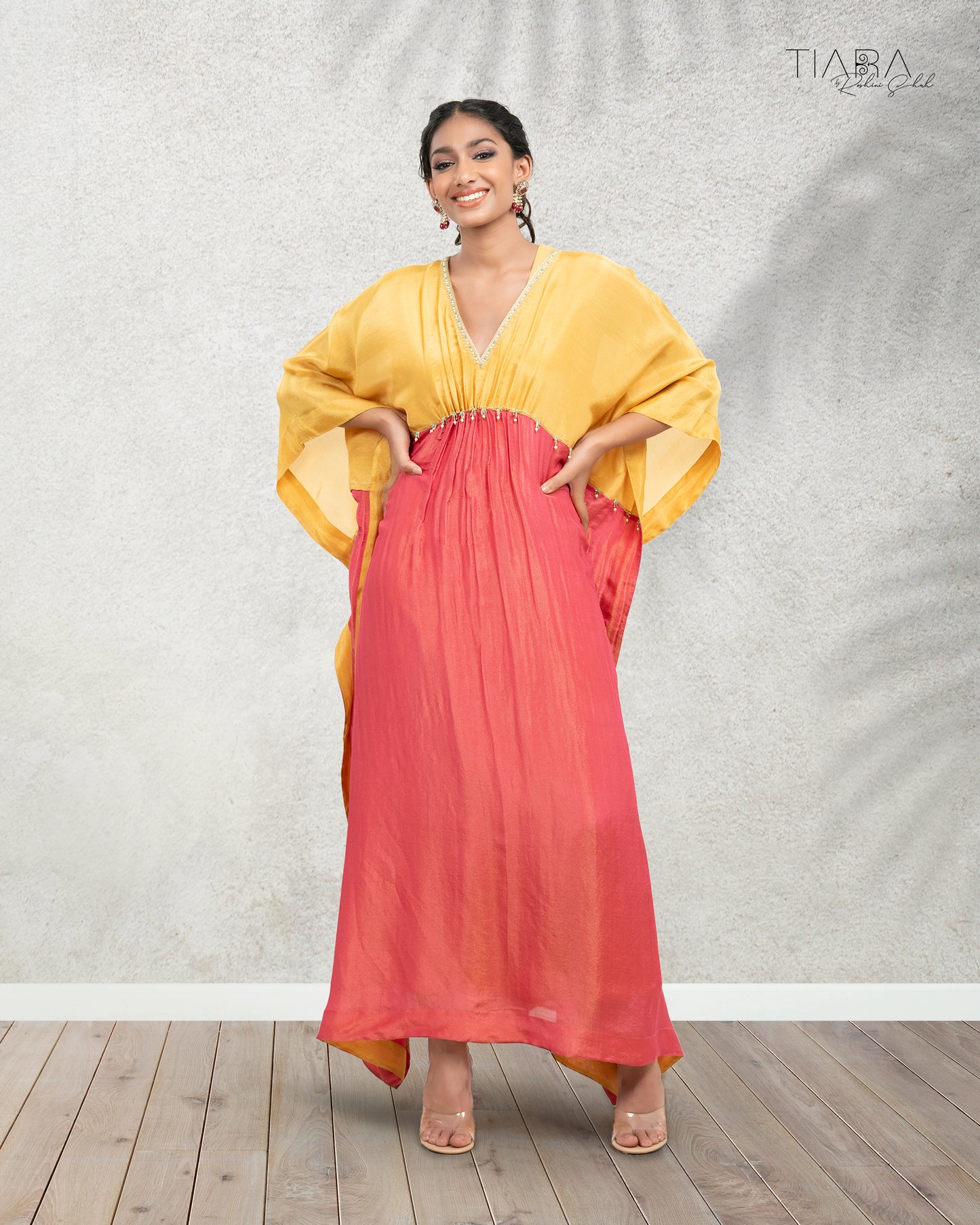 Kaari -  Kaftan (Yellow & Red)