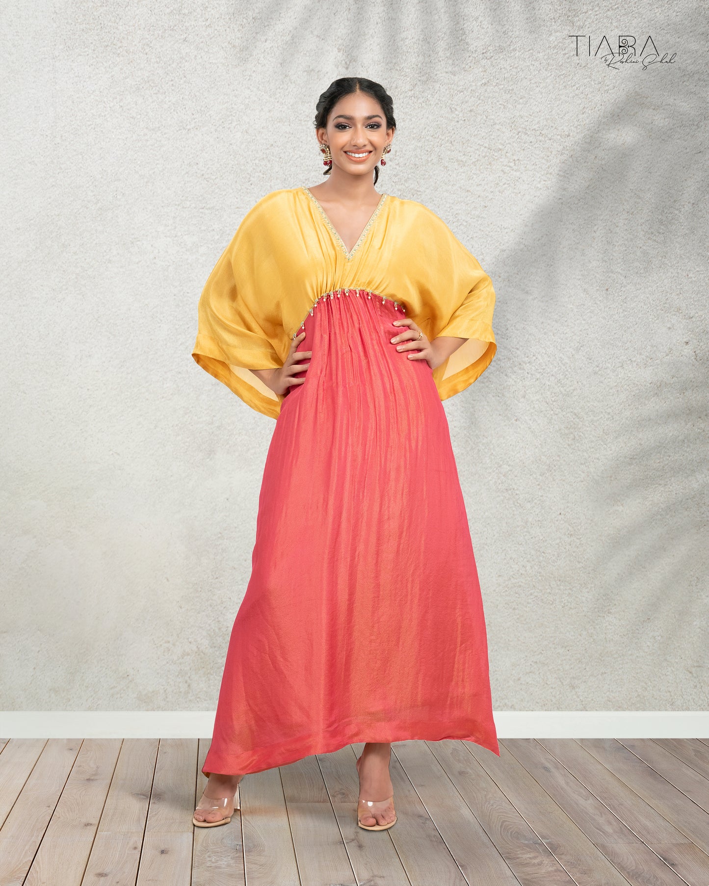 Kaari -  Kaftan (Yellow & Red)