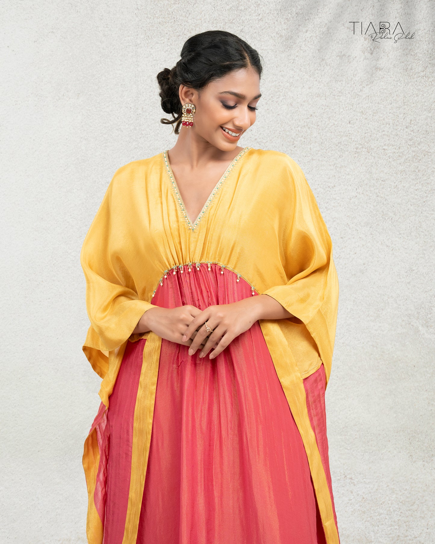 Kaari -  Kaftan (Yellow & Red)