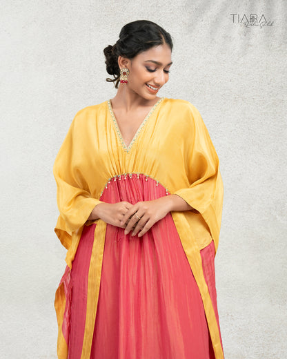 Kaari -  Kaftan (Yellow & Red)