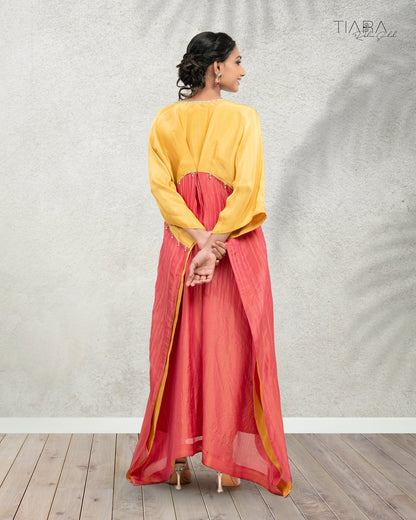 Kaari -  Kaftan (Yellow & Red)